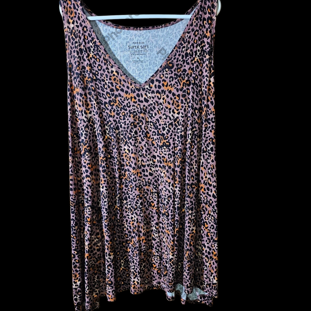 Size 6 Torrid Leopard Print Sleep Tank Top